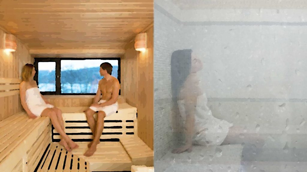 sauna vs steam room